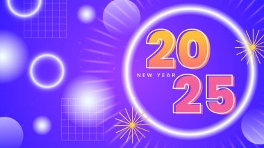 Mor Turuncu ve Pembe Kutlama 2025 Tasarım Arkaplanı