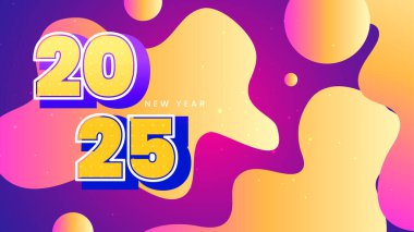 Mor Turuncu ve Pembe Kutlama 2025 Tasarım Arkaplanı