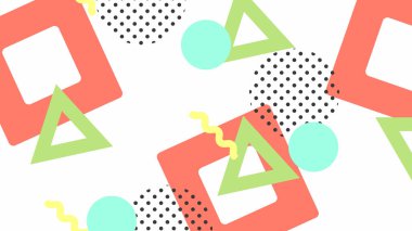 Retro Vibes ile Renkli Geometrik Soyut Arkaplan