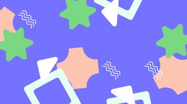 Arkaplanda Renkli Soyut Geometrik Şekiller