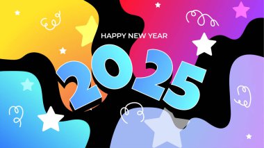 Renkli Zarif 2025 Yeni Yıl Etkinlik Tasarımı Arkaplanı