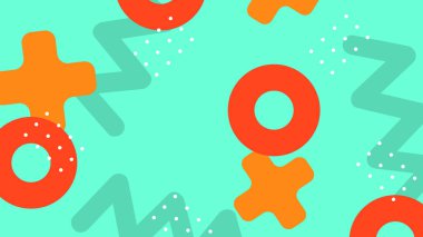 Basit Arkaplanda Renkli Geometrik Soyut Desen