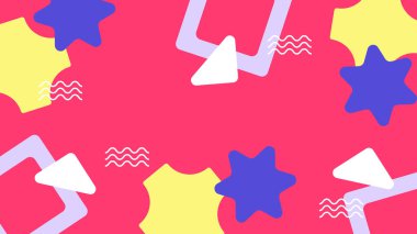 Modern Şekilli Renkli Soyut Geometrik Desen