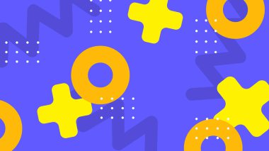 Şekiller ve Desenler ile Renkli Geometrik Soyut Arkaplan