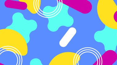 Retro Vibes ile Renkli Geometrik Soyut Arkaplan