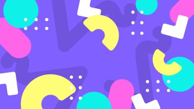 Şekiller ve Desenler ile Renkli Geometrik Soyut Arkaplan