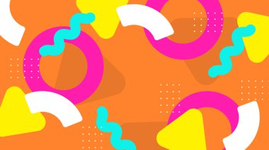 Modern Şekilli Renkli Soyut Geometrik Desen