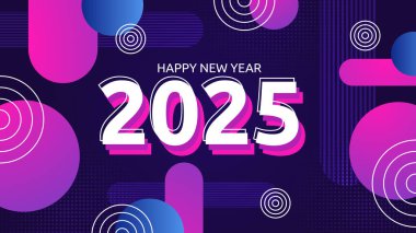 Mor mor pembe ve beyaz sade mutlu yıllar 2025 Tasarım Arkaplan