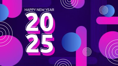 Mor Menekşe Pembe ve Beyaz Tarz Yeni Yıl Tasarım Arkaplanı