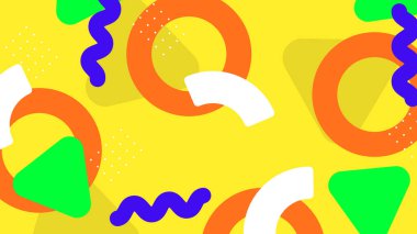 Arkaplanda Renkli Soyut Geometrik Şekiller