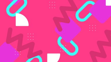 Retro Vibes ile Renkli Geometrik Soyut Arkaplan