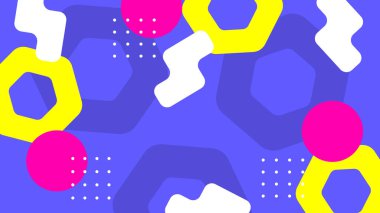 Canlı Şekillere sahip renkli Geometrik Soyut Arkaplan