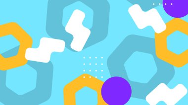 Retro Vibes ile Renkli Geometrik Soyut Arkaplan