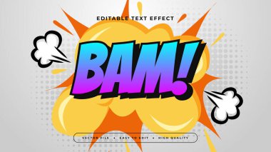Renkli Bam 3d Düzenlenebilir Metin Efekti - Yazı Tipi Biçimi