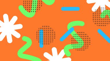 Basit Arkaplanda Renkli Geometrik Soyut Desen