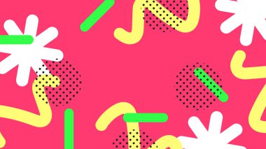 Şekiller ve Desenler ile Renkli Geometrik Soyut Arkaplan