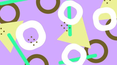 Arkaplanda Renkli Soyut Geometrik Şekiller