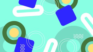 Cesur Arkaplanda Renkli Soyut Geometrik Şekiller