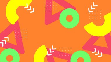 Şekiller ve Desenler ile Renkli Geometrik Soyut Arkaplan