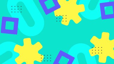 Arkaplanda Renkli Soyut Geometrik Şekiller