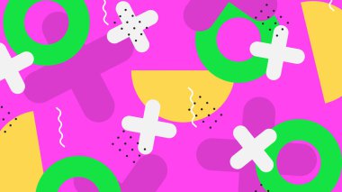 Arkaplanlı Canlı Soyut Geometrik Şekiller