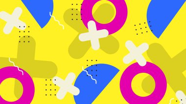 Arkaplanda Renkli Soyut Geometrik Şekiller