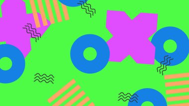 Basit Arkaplanda Renkli Geometrik Soyut Desen