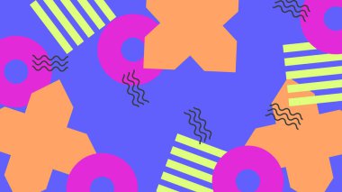 Kalın Şekilli Renkli Geometrik Soyut Arkaplan