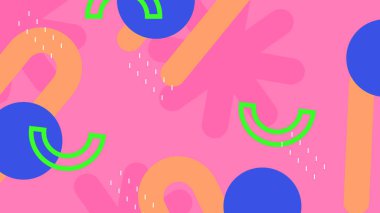 Renkli şekilli canlı Geometrik Soyut Arkaplan. Bu Oyuncu ve Renkli Arkaplan Yaratıcı ve Modern Projeler İçin Mükemmel