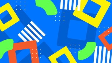 Arkaplanlı Canlı Soyut Geometrik Şekiller