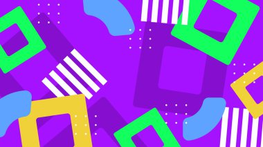 Arkaplanda Renkli Soyut Geometrik Şekiller