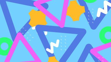 Arkaplanlı Canlı Soyut Geometrik Şekiller