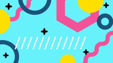 Renkli şekilli canlı Geometrik Soyut Arkaplan. Bu Oyuncu ve Renkli Arkaplan Yaratıcı ve Modern Projeler İçin Mükemmel