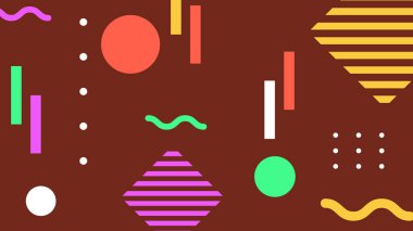 Kalın Şekilli Renkli Geometrik Soyut Arkaplan