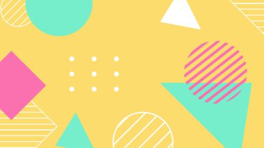 Renkli şekilli canlı Geometrik Soyut Arkaplan. Bu Oyuncu ve Renkli Arkaplan Yaratıcı ve Modern Projeler İçin Mükemmel