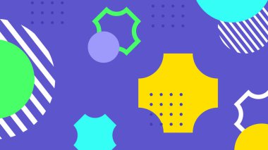 Şekiller ve Desenler ile Renkli Geometrik Soyut Arkaplan