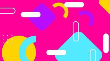 Kalın Şekilli Renkli Geometrik Soyut Arkaplan