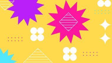 Arkaplanda Renkli Soyut Geometrik Şekiller