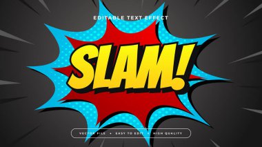 Sarı Kırmızı ve Siyah Vuruş 3d Düzenlenebilir Metin Efekti - Yazı Tipi Biçimi