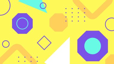 Canlı Şekillere sahip renkli Geometrik Soyut Arkaplan