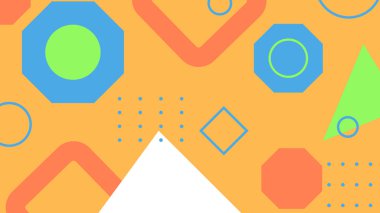 Şekiller ve Desenler ile Renkli Geometrik Soyut Arkaplan