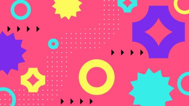 Basit Arkaplanda Renkli Geometrik Soyut Desen