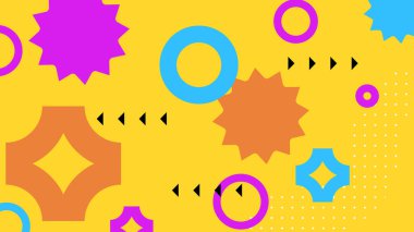 Kalın Şekilli Renkli Geometrik Soyut Arkaplan