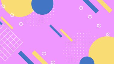 Arkaplanda Renkli Soyut Geometrik Şekiller