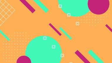 Arkaplanlı Canlı Soyut Geometrik Şekiller