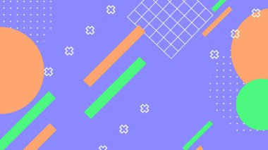 Canlı Şekillere sahip renkli Geometrik Soyut Arkaplan