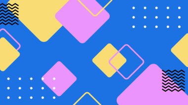 Basit Arkaplanda Renkli Geometrik Soyut Desen