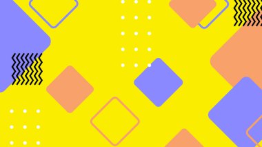 Modern Şekilli Renkli Soyut Geometrik Desen