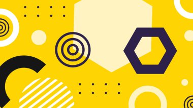 Arkaplanlı Canlı Soyut Geometrik Şekiller