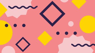 Şekiller ve Desenler ile Renkli Geometrik Soyut Arkaplan